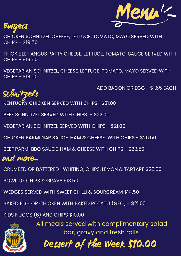 Meal Menu 2025